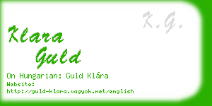 klara guld business card